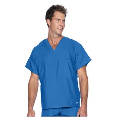 Unisex 1-Pocket V-Neck Scrub Top, Royal